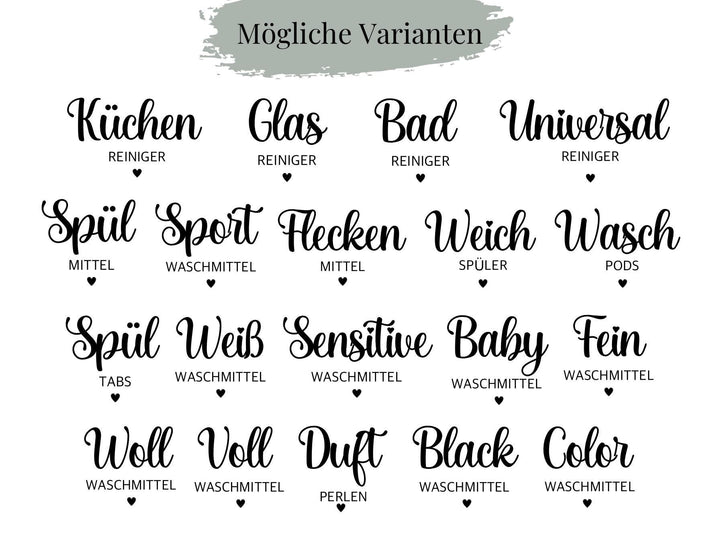 Waschmittel Sticker