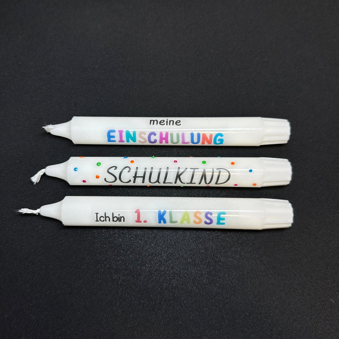 Kerze für die einschulung als Geschenk 
