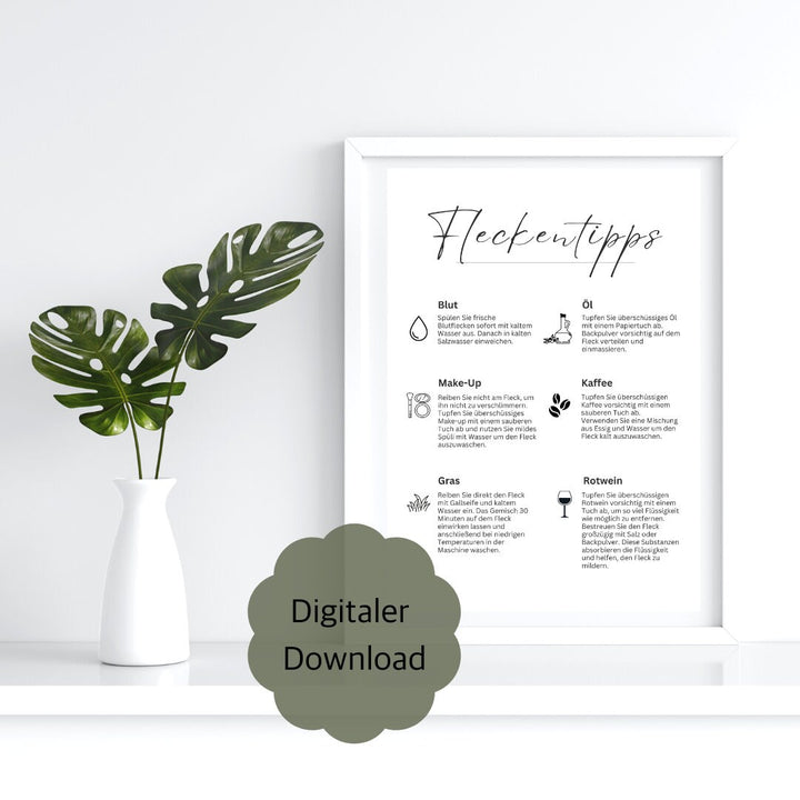 Fleckenposter PDF zum Ausdrucken im DIN A4 Format