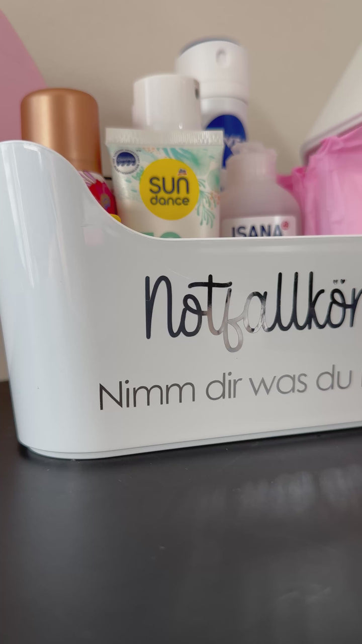 Video con den Notfallkörbchen in detail